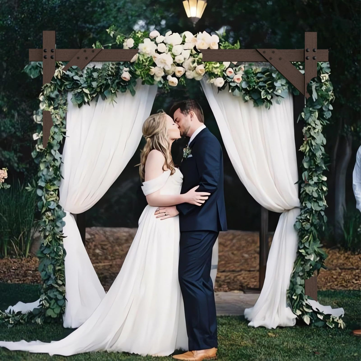 7.48FT Wooden Wedding Arch Frame Backdrop Stand, Square Wood Arch Stand Wedding Arches for Ceremony Wedding Arbor MontValent