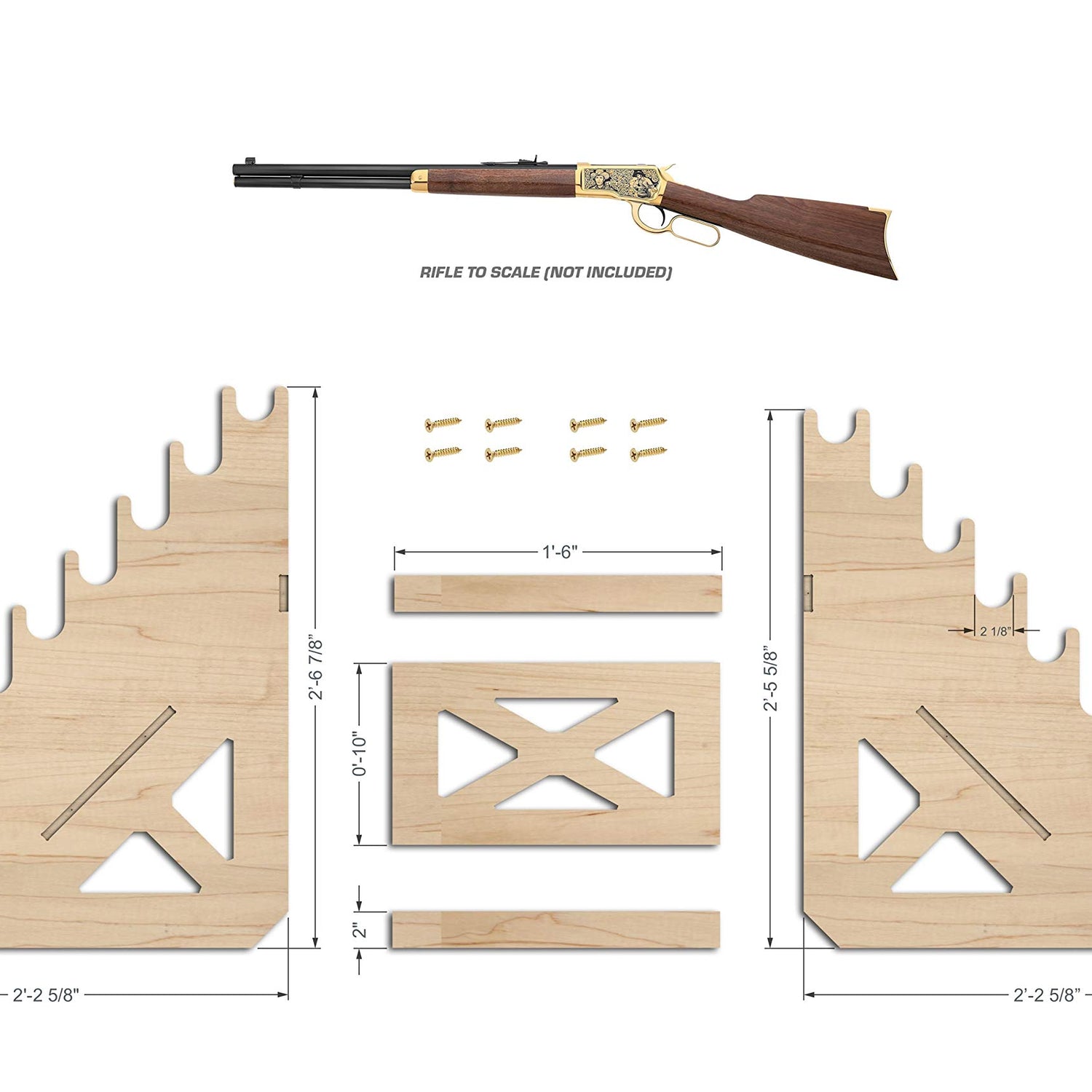Decorative Rifle Platforms Factory Crafts | Wooden Rifle Gun Rack Display Stand | Table Top 9-Slo ...