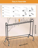 EXTCCT Tilt Basketball Rack Ball Storage Holder - Tilt Basketball Shooting Training Rack, Garage Sports Equipment Organizer, Outdoor and Indoor Rolling Balls Cart with Wheels EXTCCT