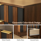 8 Drawer Dresser for Bedroom, Modern Double Dresser, 48" Wide Chest of Drawers with Anti-Tipping & Metal Handles, Mid Century Wooden Storage TV Stand, Closet Dresser for Living Room, Entryway, Walnut Loomie