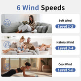 LANMEL 72'' Ceiling Fan with Lights and Remote, Low Profile Modern Ceiling Fan Gold, 6 Speed, Reversible, 3000k-6000k Dimmable LED, Quiet DC Motor for Indoor Outdoor Bedroom Living Room LANMEL