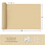 ABOSUN Outdoor Sun Shade Cloth, 8’ x 20’, Pergola, Deck, and Backyard Patio Sunshade with UV Protection, Heat Resistant HDPE Material, Reinforced Grommets (8x20 FT,Wheat) ABOSUN