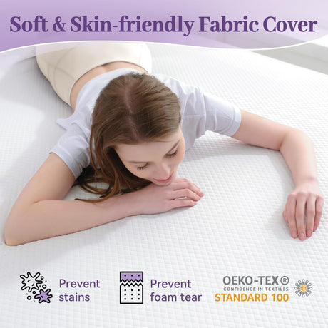 SINWEEK 3 Inch Gel Memory Foam Mattress Topper King Size, Ventilated High Density Pad for Back Pain, Bed Topper with Removable Soft Cover, CertiPUR-US Certified SINWEEK