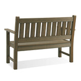 ACUEL Outdoor Bench, 2-Person Garden Bench, Poly Lumber Patio Bench for Outdoors, Porch, and Park (Light Brown) ACUEL