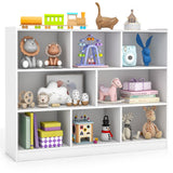 KOTEK 8-Cubby Wooden Kids Bookshelf - Versatile Toy Storage Organizer for Nursery, Playroom, and Classroom KOTEK