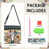 5D DIY Diamond Painting Shoulder Bag for Adults - Sunflower & Horse Design, Special Shape Crystal Rhinestone Art Handbag, Partial Diamond Art Craft Kit, Stylish Gift for Women antor