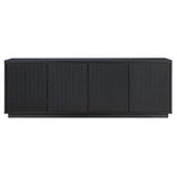 Henn&Hart Hanson TV Stand, 70" Wide, Black Henn&Hart