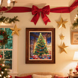 cviokrdu Christmas Paint by Numbers Kit for Adults - Christmas Adult Paint by Number Kits on Canvas, DIY Tree Oil Painting for Gift Home Wall Decor (16x20inch) cviokrdu