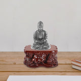 BUTIFULSIC buddhist gardening decorative wood pedestal Buddha statue base wood decor wood base small pedestal stand wood risers for display Groovable decorate counter vase holder BUTIFULSIC