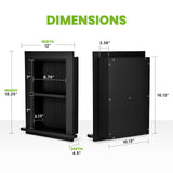 AdirHome Recessed Wall Mount Storage Cabinet – Sturdy Fully Assembled Wooden Utility Storage Shelf – Ideal for Home Kitchen, Bathroom, Laundry, Medicine Cabinet (Black) AdirHome