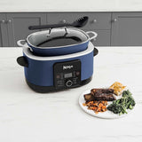 Ninja Foodi PossibleCooker PRO 8.5 Quart Multi-Cooker, with 8-in-1 Slow Cooker, Dutch Oven, Steamer & More, Glass Lid & Integrated Spoon, Nonstick, Oven Safe Pot to 500°F, Navy (Blue) Ninja