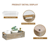 TIMRIS Rustic Wooden Box, Farmhouse Bathroom Decor Box, Wooden Toilet Paper Holder, Toilet Tank Basket, Decorative Storage Container Box (Rustic Gray) TIMRIS