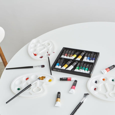 Elan Professional Oil Paint Set, 24 Vibrant Colors Mini Tubes 0.4fl oz, Non-toxic Oil Paints for Canvas Painting, Art Paints for Adults & Artists Elan