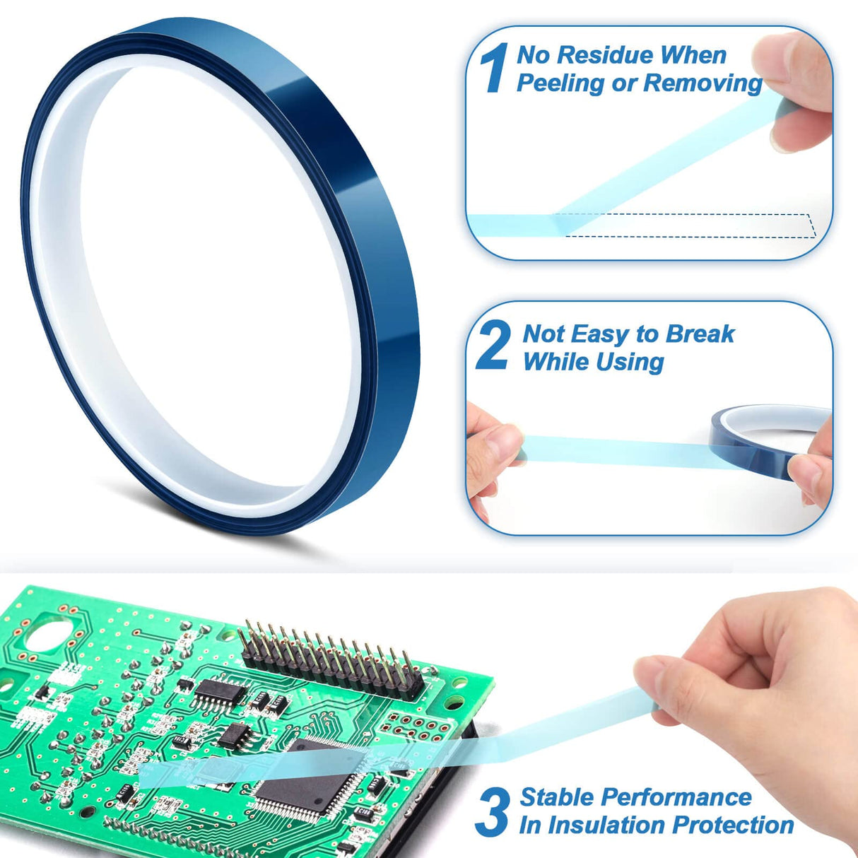 selizo Heat Tape for Heat Press Sublimation, 6 Packs Heat Transfer Tape Heat Resistant High Temperature Adhesive Tape for Dye Sublimation, HTV Craft selizo