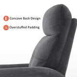 MCombo Power Swivel Glider Recliner Chair, Electric Rocker Recliner Chairs with USB Charging Ports for Living Room and Nursery, Fabric 7763 (Dark Grey) MCombo