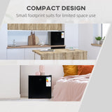 HOMCOM Mini Freezer Countertop, 1.1 Cu.Ft Compact Upright Freezer with Removable Shelves, Reversible Door for Home, Dorm, Apartment and Office, Black HOMCOM