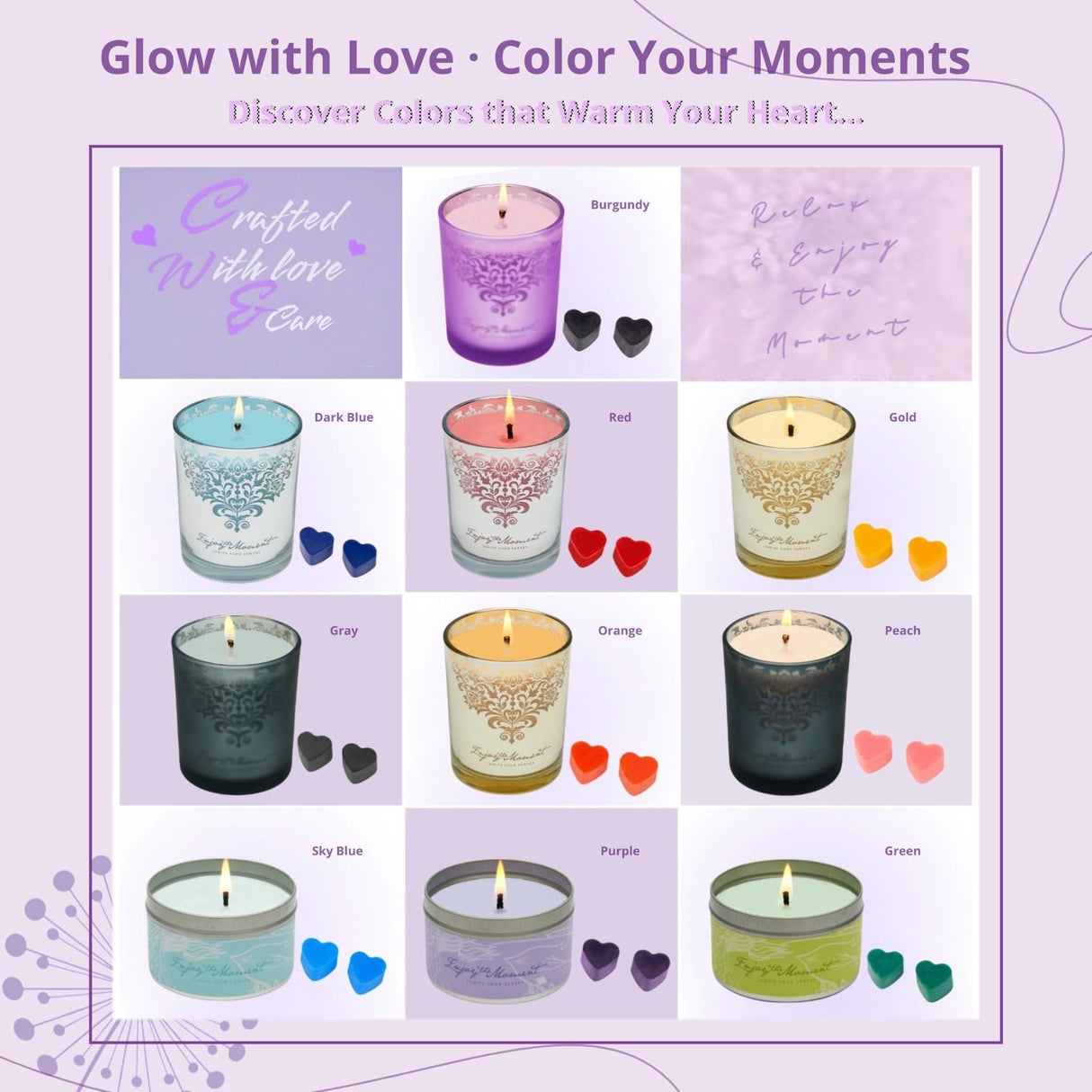 RU HANDMADE Candle Making Kit for Adults Beginner with Engraved 4x7oz Glass Jars&3 Tins, Candle Kit, 7 Pleasant Scents, Complete DIY Supplies Set with Soy Wax, Color Dye, Wick, Perfect for Home Craft RU HANDMADE