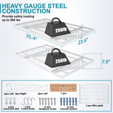 Dtrik Garage Storage Shelving Wall Mounted, 2 Pack 2x3ft, Loads 500 lbs Heavy Duty Sturdy Wall Shelves, Strong Garage Organiser, Storage Racks Units, White Metal Floating Adjustable Wall System Shelf Dtrik