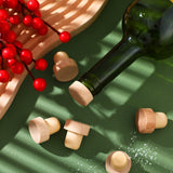Yalikop 24 Pcs T Shaped Cork Plugs Reusable Wooden & Rubber Wine & Beer Bottle Stoppers Yalikop