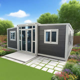 Modular Tiny Home Prefab Container House for Sale, with 2 Bedrooms, Kitchen, and Bathroom, Folding Portable House to Live in for Adults, Expandable Prefabricated Mobile Homes for Sale Tiny House Generic