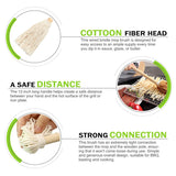 LZMS 10 Packs Backyard 12" Grill Brush - BBQ Grill Basting Brush Mop - Grill Brush for Outdoor Grill - BBQ Brush for Picnic Barbeque Grilling Smoking Steak - Lightweight, Easy Dipping, Food Grade LZMS