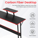 Pazidom L Shaped Gaming Desk, 50 inch Corner Desk, Office Computer Desk with Large Monitor Stand for Home Office Sturdy Writing Workstation, Easy to Assemble, Black Pazidom