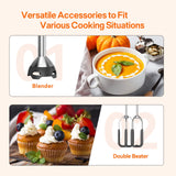 Anybear Immersion Blender, 1100W 2-in-1 Hand Held Blender with Full Copper Motor & Stainless Steel Body, 15 Speed & Turbo Mode Hand Mixer, Blade with Anti-scratch Coating anybear