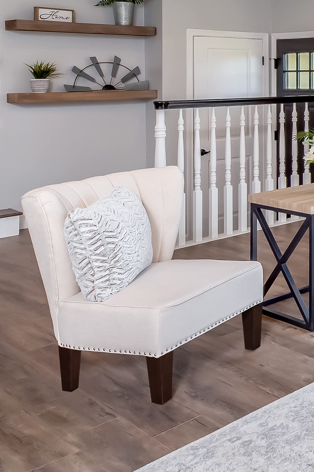 6 Inch Wooden Sofa Legs Set of 4, Brown Square Wood Furniture Feet Couch Legs, Mid Century Modern Dresser Replacement Feet for Chair Cabinet Armchair Recliner Table Or Home DIY Projects Bun Feet GOSCHE