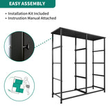 YITAHOME Cloth Dresser with 8 Drawers - Fabric Dresser for Closet, Chester Drawers for Bedroom, Hallway, Closets - Sturdy Steel Frame, Wooden Top & Easy Pull Fabric Bins, Charcoal Black Wood Grain YITAHOME