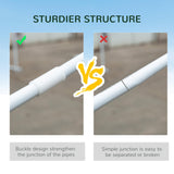 Outsunny 10' x 20' Canopy Tent Gazebo with 4 Removable Mesh Side Walls for Events & Weddings, White Outsunny