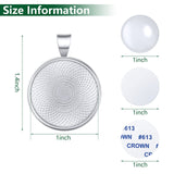 120 Pieces Sublimation Pendant Trays Set Sublimation Pendant Blanks Includes 30 Round Bezel Blank Trays 30 Transparent Glass Cabochons 30 Round Aluminum Sheets 30 Adhesive Sheets for Jewelry Making Hicarer