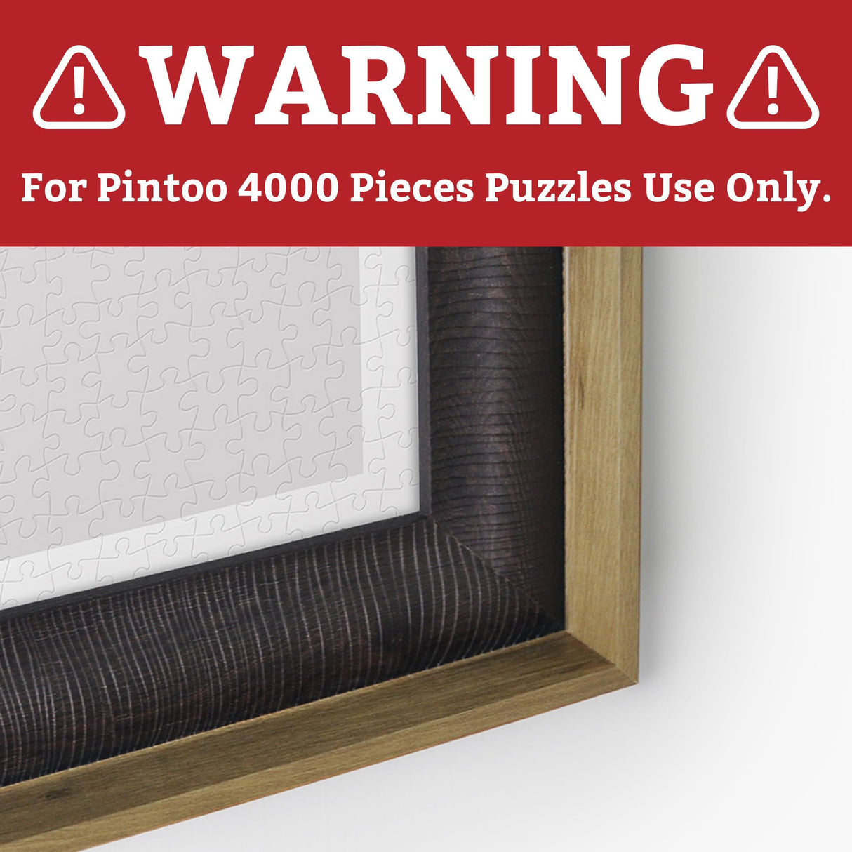 Pintoo Jigsaw Puzzle Frame Tailor-Made ONLY for Pintoo's 4000 Pieces Puzzle - Chestnut - Effortless & Toolless Assembly NO Glue Required [W1111] Pintoo