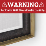 Pintoo Jigsaw Puzzle Frame Tailor-Made ONLY for Pintoo's 4000 Pieces Puzzle - Chestnut - Effortless & Toolless Assembly NO Glue Required [W1111] Pintoo