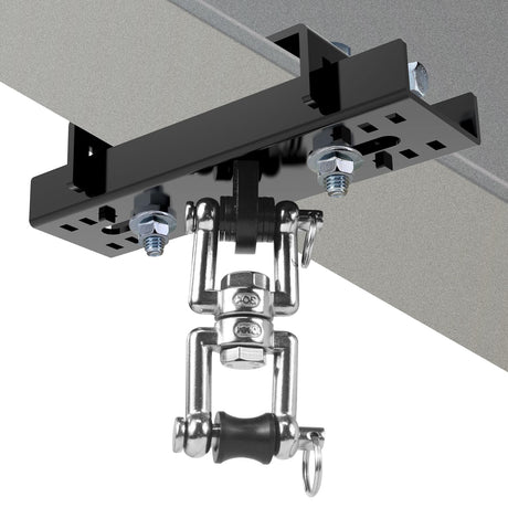 Punching Bag Hanger,Beam Clamp Heavy Bag Mount,Heavy Duty Holder for Boxing,Heavy Bag hangerStainless Steel Swivel Chain with Carabiner (3.5 to 5.5") Foozet