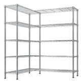 VINGLI 5 Tier Storage Shelves 1430LBS Heavy Duty Metal Shelving, Upgraded 58" W Garage Shelving Unit, Adjustable Wire Shelf for Storage Rack Commercial Pantry Shelf Organizer, 58" W × 13.8" D × 71" H VINGLI