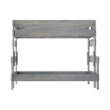 Max & Lily Twin-Over-Full Solid Wood Bunk Bed in Driftwood Finish Max & Lily