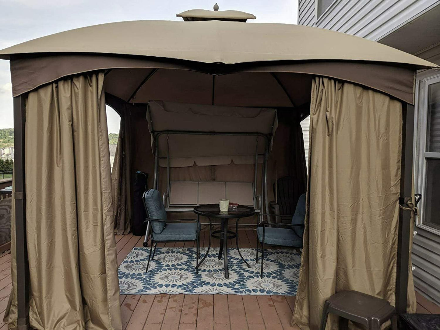 Add Privacy to Your 10 x 12 Gazebo with This Easy to Install Privacy Panel Side Wall Including Snap-on Rings