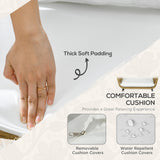 Outsunny 5 Piece PE Rattan Outdoor Furniture Set with Cushioned Chairs & Loveseat Sofa, Patio Sectional Furniture Set, Conversation Sofa Set with Stackable Coffee Tables, Cream White Outsunny