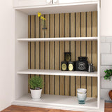 STICKEEP 3D Brown Wood Panels for Walls 120" x 12" Acoustic Slat Wall Paneling Peel and Stick Wood Panels Self Adhesive Flexible Wooden Slat Wallpaper for Bedroom Living Room Wall Decor Ceiling STICKEEP