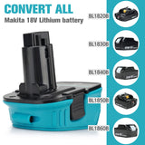 Battery Adapter for Makita DCA1820 18V Compatible with Makita Lithium Battery Convert for DeWalt CA1820 18V DC9180 DC9096 Tool Use Ecarke