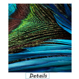 Wall Art for Living Room Bedroom Decoration Peacock Painting Canvas Print Framed Art Animal Feather Plume Modern Art for Office Wall Décor Teal Blue Green 5 Panels Large Size CANVASZON