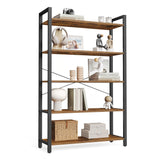 VASAGLE 5-Tier Bookshelf, Bookcase with Steel Frame, Book Shelf for Living Room, Home Office, Study, 11.8 x 31.5 x 60.2 Inches, Industrial Style, Rustic Brown and Ink Black ULLS081B01 VASAGLE