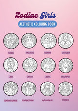 Zodiac Girls: Aesthetic Coloring Book WoodArtSupply