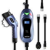 MUSTART TRAVELMASTER Level 2 Portable EV Charger, 25ft Cable, Intelligent Plug Identification Auto-Adjusts Maximum Safe Current 15A/25A/32A Electric Vehicle Plug-in Charging Station (2-Gen) MUSTART