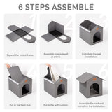 Love's cabin Outdoor Cat House Weatherproof, Insulated Feral Cat House Outdoor for Winter, Waterproof Outside House for /Indoor Cats, Shelter with Removable Soft Cushion Love's cabin