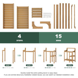 LMP HDPS Potting Bench Table, Potting Bench, Potting Benches for Outside, 50’’x17.5x37.5' (LxWxH) All Weather Potting Table Work Station for Outside Gardening, Wooden Like LMP