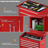 Goplus Rolling Tool Chest, 6-Drawer Tool Box Organizer w/Auto Locking System & Lockable Wheels & Sliding Drawers & Detachable Top, Tool Storage Goplus