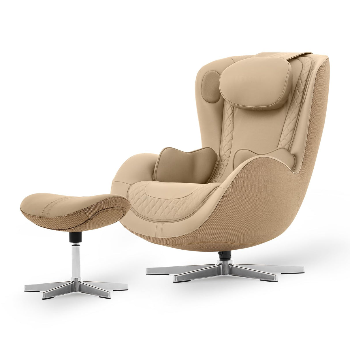 Nouhaus NOU Campo Heated Massage Chair,Full Body Massaging Zero-Gravity Leisure Recliner with Low-Noise 3D Massage and Dual Sound Systems Modern Massage Chairs (Mellow Sand) Nouhaus