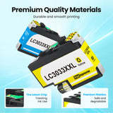 LC3033XXL Ink Cartridges 5-Pack Replacement for Brother LC3033 BK/C/M/Y Ink Cartridges LC3035 LC3033XXL High Yield for MFC-J995DW MFC-J805DW MFC-J815DW Printer (2 Black, 1 Cyan, 1 Magenta, 1 Yellow) PrintImpression