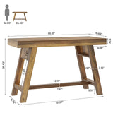 Tribesigns 55.12-Inch Bar Table, Rectangular Home Bar Unit with Stable Trestle Legs, Modern Vintage Counter Height Pub Table for Home Kitchen, Living Room, Balcony, Basement, Rustic Brown Tribesigns